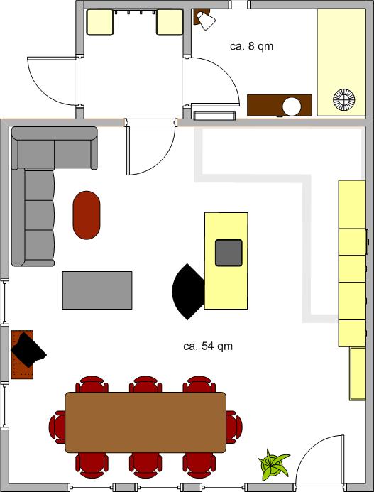 Grundriss blaues Haus - Untergeschoss