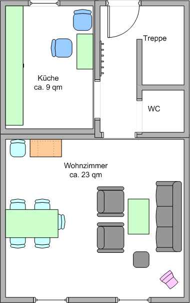 Grundriss alte Fischerei - Untergeschoss